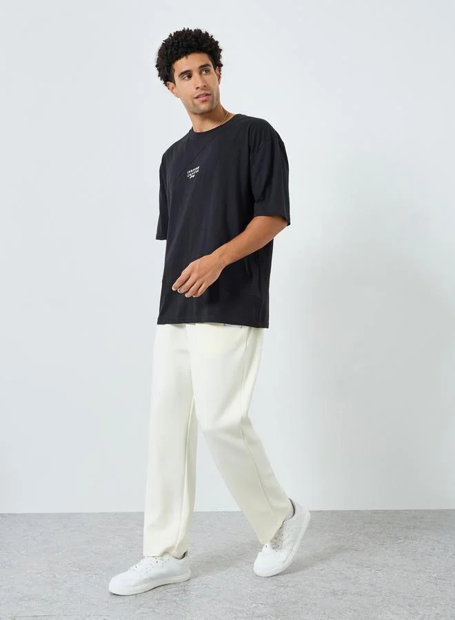 Men Cream Relaxed Fit Joggers